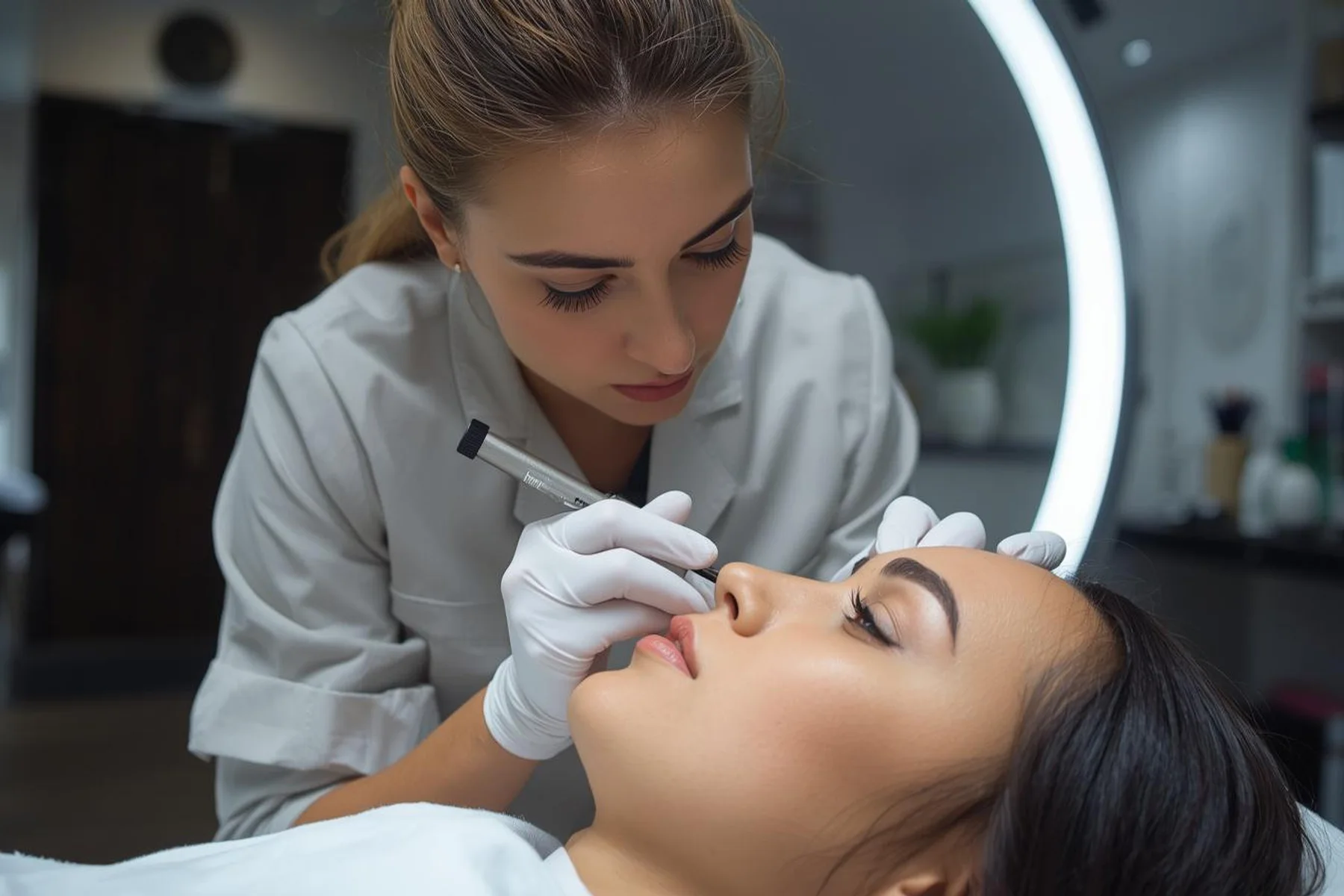 Professional brow or lash treatment imagery for Microblading Consultation