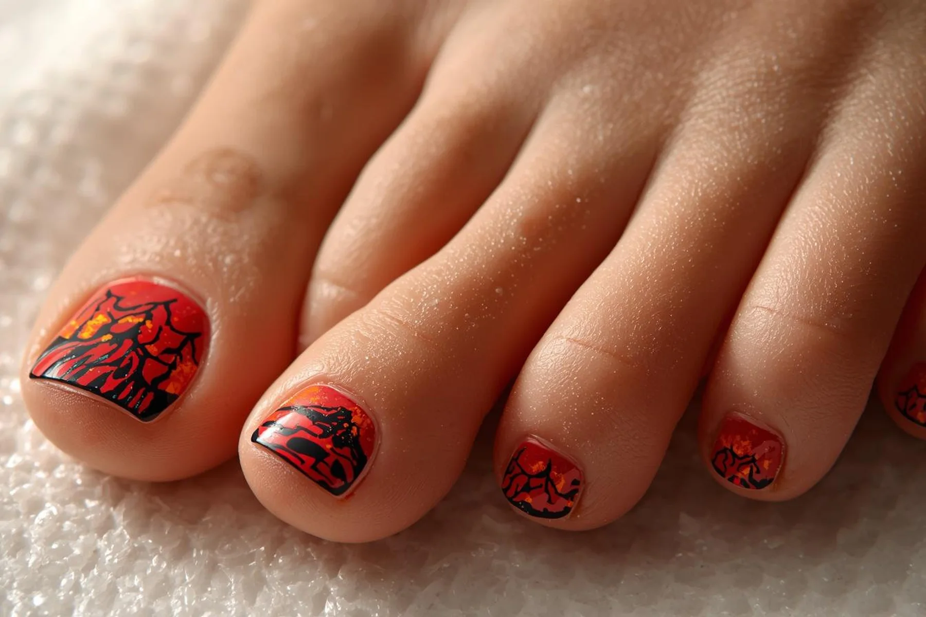 Professional nail care treatment imagery for Volcano Pedicure Add-On